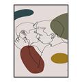 Picture of Line drawn Kiss I _GroupedProduct_Rectangle_Portrait_Canvas_Framed_