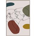 Picture of Line drawn Kiss I _GroupedProduct_Rectangle_Portrait_Canvas_Framed_