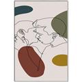 Picture of Line drawn Kiss I _GroupedProduct_Rectangle_Portrait_Canvas_Framed_