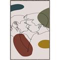 Picture of Line drawn Kiss I _GroupedProduct_Rectangle_Portrait_Canvas_Framed_