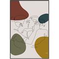 Picture of Line drawn Kiss II _GroupedProduct_Rectangle_Portrait_Canvas_Framed_