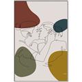 Picture of Line drawn Kiss II _GroupedProduct_Rectangle_Portrait_Canvas_Framed_