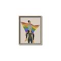 Picture of Two girls with rainbow flag II _GroupedProduct_Rectangle_Portrait_Canvas_Framed_