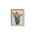 Picture of Two girls with rainbow flag II _GroupedProduct_Rectangle_Portrait_Canvas_Framed_