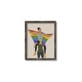 Picture of Two girls with rainbow flag II _GroupedProduct_Rectangle_Portrait_Canvas_Framed_