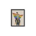 Picture of Two girls with rainbow flag II _GroupedProduct_Rectangle_Portrait_Canvas_Framed_