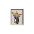 Picture of Two girls with rainbow flag II _GroupedProduct_Rectangle_Portrait_Canvas_Framed_