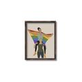 Picture of Two girls with rainbow flag II _GroupedProduct_Rectangle_Portrait_Canvas_Framed_