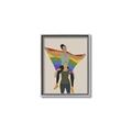 Picture of Two girls with rainbow flag II _GroupedProduct_Rectangle_Portrait_Canvas_Framed_