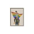 Picture of Two girls with rainbow flag II _GroupedProduct_Rectangle_Portrait_Canvas_Framed_