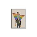 Picture of Two girls with rainbow flag II _GroupedProduct_Rectangle_Portrait_Canvas_Framed_