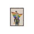 Picture of Two girls with rainbow flag II _GroupedProduct_Rectangle_Portrait_Canvas_Framed_