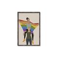 Picture of Two girls with rainbow flag II _GroupedProduct_Rectangle_Portrait_Canvas_Framed_