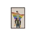 Picture of Two girls with rainbow flag II _GroupedProduct_Rectangle_Portrait_Canvas_Framed_
