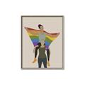 Picture of Two girls with rainbow flag II _GroupedProduct_Rectangle_Portrait_Canvas_Framed_