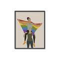 Picture of Two girls with rainbow flag II _GroupedProduct_Rectangle_Portrait_Canvas_Framed_