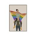Picture of Two girls with rainbow flag II _GroupedProduct_Rectangle_Portrait_Canvas_Framed_