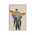 Picture of Two girls with rainbow flag II _GroupedProduct_Rectangle_Portrait_Canvas_Framed_