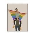 Picture of Two girls with rainbow flag II _GroupedProduct_Rectangle_Portrait_Canvas_Framed_
