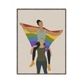 Picture of Two girls with rainbow flag II _GroupedProduct_Rectangle_Portrait_Canvas_Framed_
