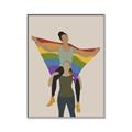Picture of Two girls with rainbow flag II _GroupedProduct_Rectangle_Portrait_Canvas_Framed_