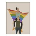 Picture of Two girls with rainbow flag II _GroupedProduct_Rectangle_Portrait_Canvas_Framed_