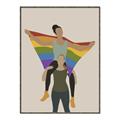 Picture of Two girls with rainbow flag II _GroupedProduct_Rectangle_Portrait_Canvas_Framed_