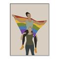 Picture of Two girls with rainbow flag II _GroupedProduct_Rectangle_Portrait_Canvas_Framed_