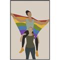Picture of Two girls with rainbow flag II _GroupedProduct_Rectangle_Portrait_Canvas_Framed_