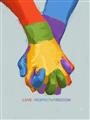 Picture of Rainbow Hands _GroupedProduct_Rectangle_Portrait_Unframed_Print_Only_