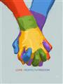 Picture of Rainbow Hands _GroupedProduct_Rectangle_Portrait_Unframed_Print_Only_