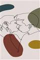 Picture of Line drawn Kiss I _GroupedProduct_Rectangle_Portrait_Unframed_Print_Only_
