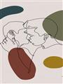Picture of Line drawn Kiss I _GroupedProduct_Rectangle_Portrait_Unframed_Print_Only_