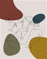 Picture of Line drawn Kiss II _GroupedProduct_Rectangle_Portrait_Unframed_Print_Only_