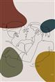 Picture of Line drawn Kiss II _GroupedProduct_Rectangle_Portrait_Unframed_Print_Only_