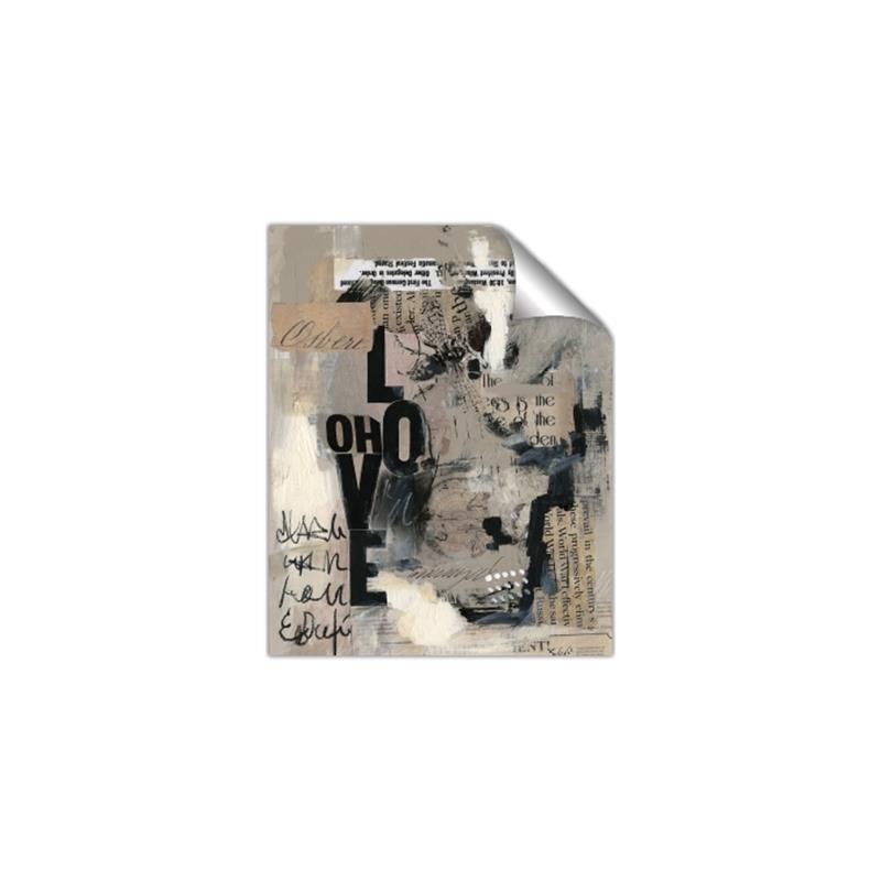 Picture of Newsprint Love _GroupedProduct_Rectangle_Portrait_Unframed_Print_Only_