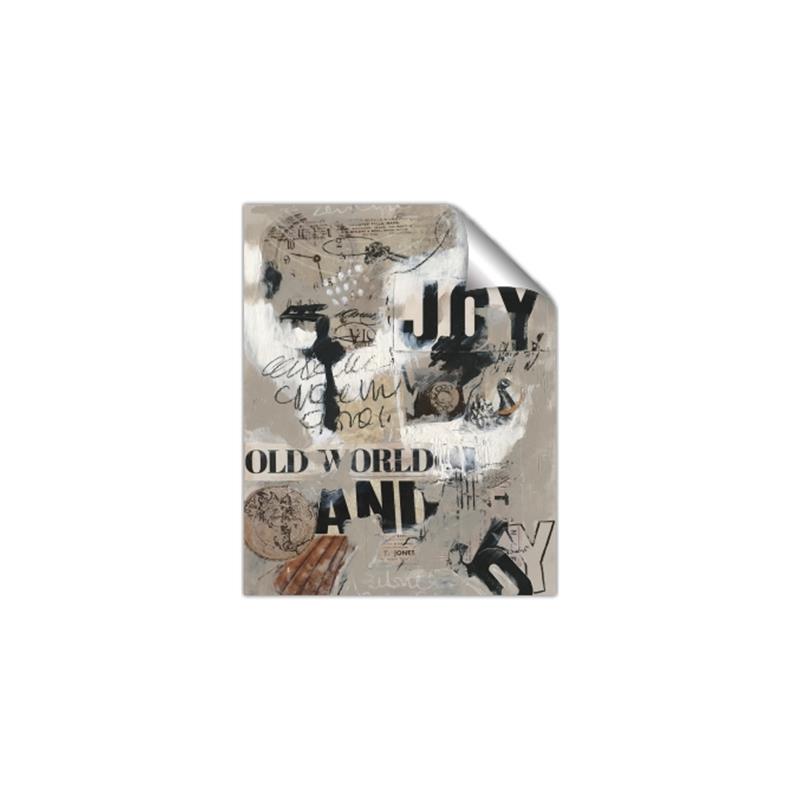 Picture of Newsprint Joy _GroupedProduct_Rectangle_Portrait_Unframed_Print_Only_