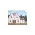 Picture of Red roof barn _GroupedProduct_Rectangle_Landscape_Unframed_Print_Only_