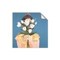 Picture of Girl with bouquet of flowers _GroupedProduct_Square_Unframed_Print_Only_