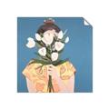 Picture of Girl with bouquet of flowers _GroupedProduct_Square_Unframed_Print_Only_