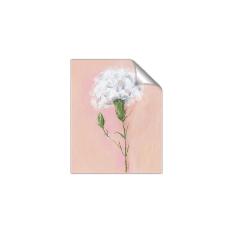 Picture of Single White Flower _GroupedProduct_Rectangle_Portrait_Unframed_Print_Only_