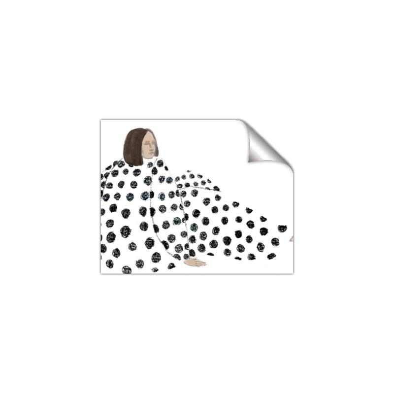 Picture of Lady Polka Dot _GroupedProduct_Rectangle_Landscape_Unframed_Print_Only_