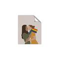 Picture of Two girls with rainbow flag _GroupedProduct_Rectangle_Portrait_Unframed_Print_Only_