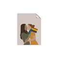 Picture of Two girls with rainbow flag _GroupedProduct_Rectangle_Portrait_Unframed_Print_Only_