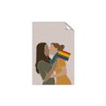Picture of Two girls with rainbow flag _GroupedProduct_Rectangle_Portrait_Unframed_Print_Only_