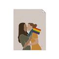 Picture of Two girls with rainbow flag _GroupedProduct_Rectangle_Portrait_Unframed_Print_Only_