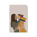 Picture of Two girls with rainbow flag _GroupedProduct_Rectangle_Portrait_Unframed_Print_Only_