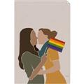 Picture of Two girls with rainbow flag _GroupedProduct_Rectangle_Portrait_Unframed_Print_Only_