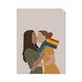 Picture of Two girls with rainbow flag _GroupedProduct_Rectangle_Portrait_Unframed_Print_Only_