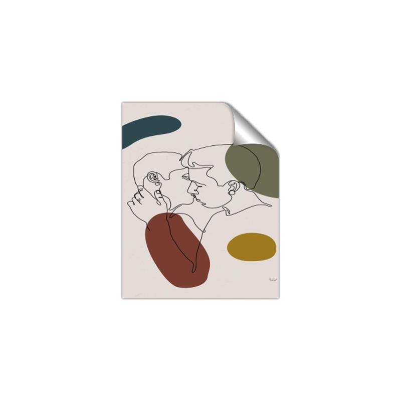 Picture of Line drawn Kiss I _GroupedProduct_Rectangle_Portrait_Unframed_Print_Only_